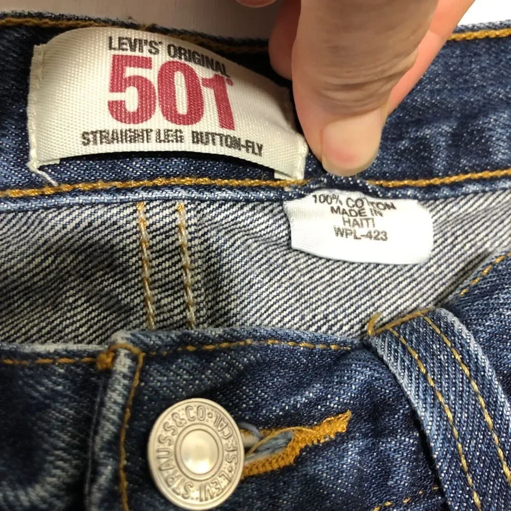 Levi’s Jeans Mens 29 w 31 L Blue 501XX Y2K Straight Leg Button Fly
